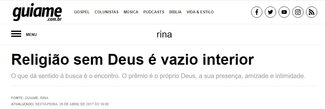 REPORTAGEM - QUEM É VOCÊ NO REINO DE DEUS